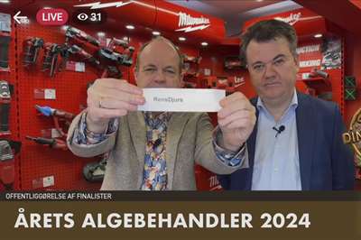 Navnet RensDjurs offentliggøres som finalist til Årets Algebehandler 2024